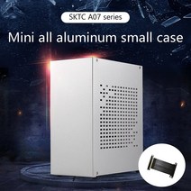 A07 미니 ITX 컴퓨터 케이스 섀시 HTPC 호스트 케이스 USB3.0 그래픽 카드 확장 케이블이있는 ITX 인클로저, 하나, 검은 색