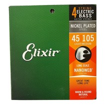 Elixir/엘릭서스트링 베이스 나노웹 14077 4줄 라이트미디움 (045-105)