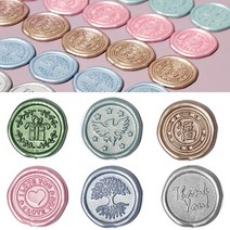 실링인장스티커 스탬프 식권 기념일 씰링 새해연말 다꾸 봉인 도장찍기 다이어리 노트북 제작 선물 로맨틱 청첩장 웨딩 생일축하 연하장 손편지봉투 크리스마스 초대장 왁스(땡큐)