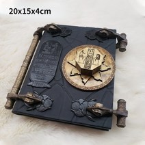 이집트장식품 인테리어 소품 미라 복제 책 of the dead prop with key 고대 소장품 기념품 책 홈 데스크, 검은색 열쇠