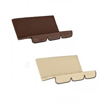 2pcs 가든 스윙 시트 커버 보호 베란다 시트 비바람에 견디는 액세서리, 커피, 150x50x10cm, 폴리에스터 태피터