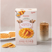피코크 브라운치즈와플 288g 노르웨이치즈 카라멜 사무실 아이 간식 디저트, 1개