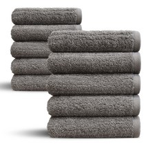 [쥬련제작소] 40수 170g 고급 코마사 호텔수건 라인자카드 10장 세트, 딥그레이