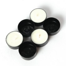 캔들용기 블랙 원형 (뉴) 티라이트용기 ( 10개입 )