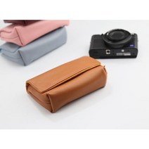 [mekee] 카메라파우치 소니ZV1 후지X100V 캐논G7Xmark3 리코GR3 라이카D-LUX7, L, L 가죽블랙