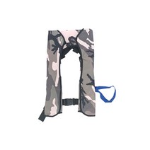 팽창형 바다 갯바위 낚시 구명 자동 휴대용 자동 구명 조끼, 08  흰색 위장 자동