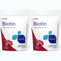 GNC 츄어블 비오틴 Biotin 5000mcg 30개입 x 2팩, 30개입 X 2개