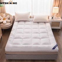 매트리스 침실 가구 두툼 섬유 침대 매트리스 보들보들 쿠션 두툼 10cm 높이 싱글 더블 접이식 침대 크기, 90x200cm, 화이트 Thick 8CM