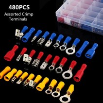 위wjr_터미널 단자 480PCS 세트 (보관 케이스 포함) 다용도 컨넥 링미널 셋트 커터 압착 핸디 고급♥hspirit, ♥words!!