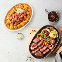 애슐리 시그니처 쉬림프 스테이크+애슐리 토핑듬뿍 로제 떡볶이 (총 4인분 홈파티 밀키트 세트)