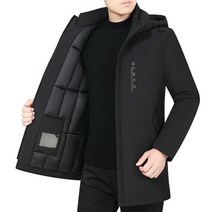 남자 다운 롱 하프 패딩 점퍼 겨울 파카 새로운 캐주얼 두꺼운 코튼 자켓 후드 아웃웨어