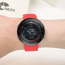 네파 남성용 아웃도어 디지털 시계 N338A-RED 레드