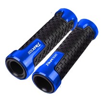 nmax pcx 호환슬라이더 프론트 리어 머플러 가드 TMAX T 500 오토바이 CNC 액세서리 핸들 바 그립 엔드 YAM, 17 blue