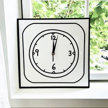 리츠센 손글씨 무소음벽시계, 옐로우