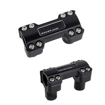 POWERJAMES 블랙 3 2cm(1 1 4인치) 핸들바 라이저 할리 데이비슨 소프테일 팻 보이 다이나 로드 킹 25인치) 클램핑 커버 포함 347235