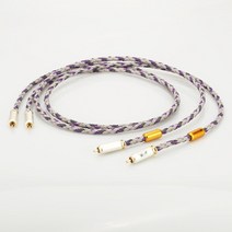 하이파이 오디오 RCA 인터 케이블 1pair OCC 6N 금도금 커넥터 (0.5m~1m), 0.5m