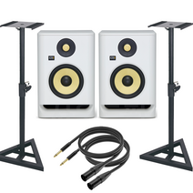 KRK ROKIT 5 G4 화이트 x 스피커 스탠드 패키지