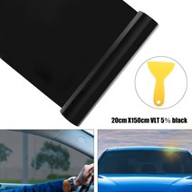 자동차 썬팅시공 썬팅필름 20cm x 150cm 윈드 스크린 용 솔라 필름 검정색 투명 필름 99% 자외선 차단 차양 보호 액세서리