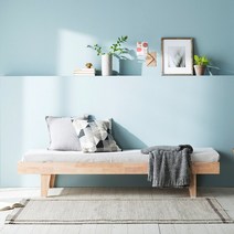 장인가구 스칸디 원목 1인용침대 미니싱글침대_심플형_매트포함, 내츄럴