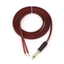 14 인치 벌거벗은 스피커 철사 오디오 케이블에 6.5mm 남성 모노어 접합기 오픈 골드 도금 14AWG OFC TS 스피커 철사 증폭기 점퍼 3M DJ 신청 DIY 다른 연결관