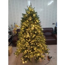 고급 고밀도 PE 크리스마스 장식 무장식 트리 나무, 럭셔리 2.7m 퓨어 PE1000 램프