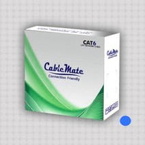 케이블메이트 CAT6 UTP 100M 블루 단선 랜케이블 랜선 제작용, 1개