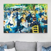 세계 명화그림 오귀스트 르누아르 풍경그림 대형 와이드 홈카페 인테리어 거실 침실 카페, (르누아르) 갈레트의 무도회