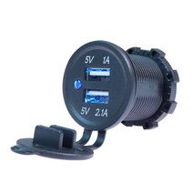 캠핑카 카라반 차량 파워뱅크 매립형 시가소켓 시거잭 12~24v USB출력 DIY, 2.USB시거소켓