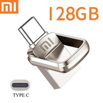 Xiaomi-타입-C USB3.1 U 디스크 128GB 256BG 512GB 1 테라바이트 2 모바일 메모리 스틱 고속 올 메탈 듀얼 인터페이스 인 펜드라이브, [01] 128GB