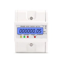 나인틴 삼상 4 선 에너지 미터 220/380V 5-80A 소비 kWh 딘 레일 전력계 전압계 전류계 디지털, [02] WHITE