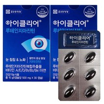 종근당건강 아이클리어 루테인지아잔틴 눈영양제 식물성캡슐 루테인, 2박스