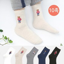 국내생산 여성 레이디곰돌이 양말 10족세트