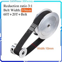 타이밍 벨트 풀리 타임 GT2 타이밍 벨트 풀리 60 개 톱니 20 개 5mm/8mm 감소 3:1/1:3 벨트 폭 6mm 10mm 3D, 20T5 - 60T8_폭 294mm-10mm