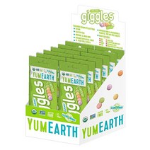 YumEarth 유기농 기글 소어 츄이 캔디 바이트 2온스 12팩, Sour Giggles, 2 Ounce (Pack of 12)
