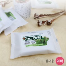PG 99%살균 천연소독 휴대용 물티슈 20매 소나무 피톤치드 물티슈 살균티슈 X 10개 세트, 1세트, 20매 X 10개