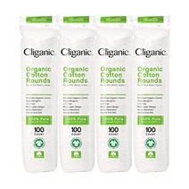 클리가닉 유기농 코튼 원형 400 Count 메이크업 리무버 패드 Hypoallergenic Lint-Free | 100% 퓨어