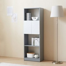 바보사랑 스타트 4단 도어형 책장 .노하우, 다크브라운