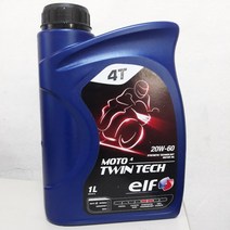 elf ELF MOTO4 TWIN TECH 20W60 1L 트윈엔진 바이크 오일, 1개