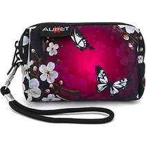 aupet 핑크 나비 디자인 디지털 카메라 케이스 가방 파우치 동전 지갑 sony samsung nikon canon kodak, fp-hdc-027