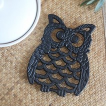 [콩지] 부엉이 주물 냄비받침 (묵직), 단품