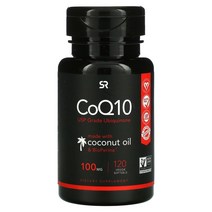 스포츠리서치 코큐텐 CoQ10 USP with Bioperine 100 mg 120 Veggie 연질캡슐, 30 Count