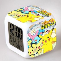 포켓몬 Go 알람 시계 피카추 LED 귀여운 게임 피규어 애니메이션 액세서리 모델 패턴 빛나는 방 장식, 15