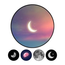달 문 우주 행성 자석 그립톡 핑거 스마트톡 링, 75. 쉐도우 베리엔드, 원형 블랙, 1개
