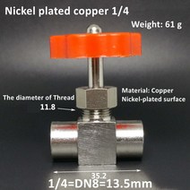 공압 공구 6mm 8mm 10 12mm 구멍 직경 오렌지 플라스틱 손잡이 금속 고압 내구성 튜브 바늘 유형 글로브 밸, 02 silver 1l4
