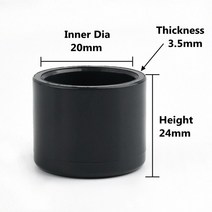 벤츄리관 1-5Pcs 20/25/32/40/50/63/75/90/110mm 다크 그레이 UPVC 엔드 캡 농장 수경 수족관 워터 튜브 파, 01 Inner Dia 20mm_03 5pcs
