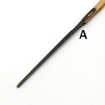 가죽용바늘 가죽바늘 삼각커브바늘 가죽공예도구 부자재 더블 홀 가죽 로프 레이스 바늘 DIY 플랫 뜨개질, 01 A