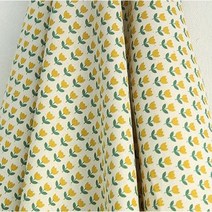 20수 면 북유럽 미니튤립 나염원단 color 2종 [레드 옐로우], 옐로우