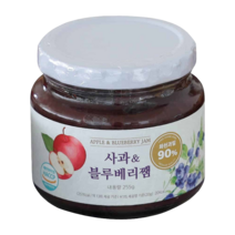 채향원 사과 & 블루베리 잼 유기농, 2개, 255g
