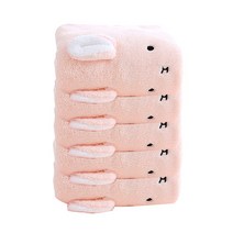 보니하우스 인테리어 디자인 예쁜 수건 극세사 세면 타월 9종, 핑크 토끼 5장