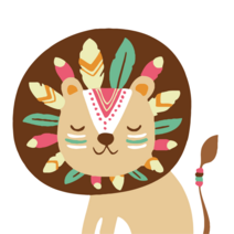 유화 명화 diy 그리기 세트 아크릴화 색칠하기 쉬운 액자형 그림, D02-인디언사자